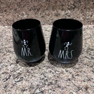 Brand new Rae Dunn Halloween wine glasses